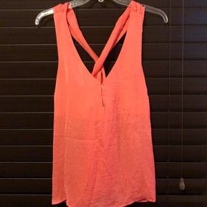 Criss-Cross Back Pink / Coral Tank